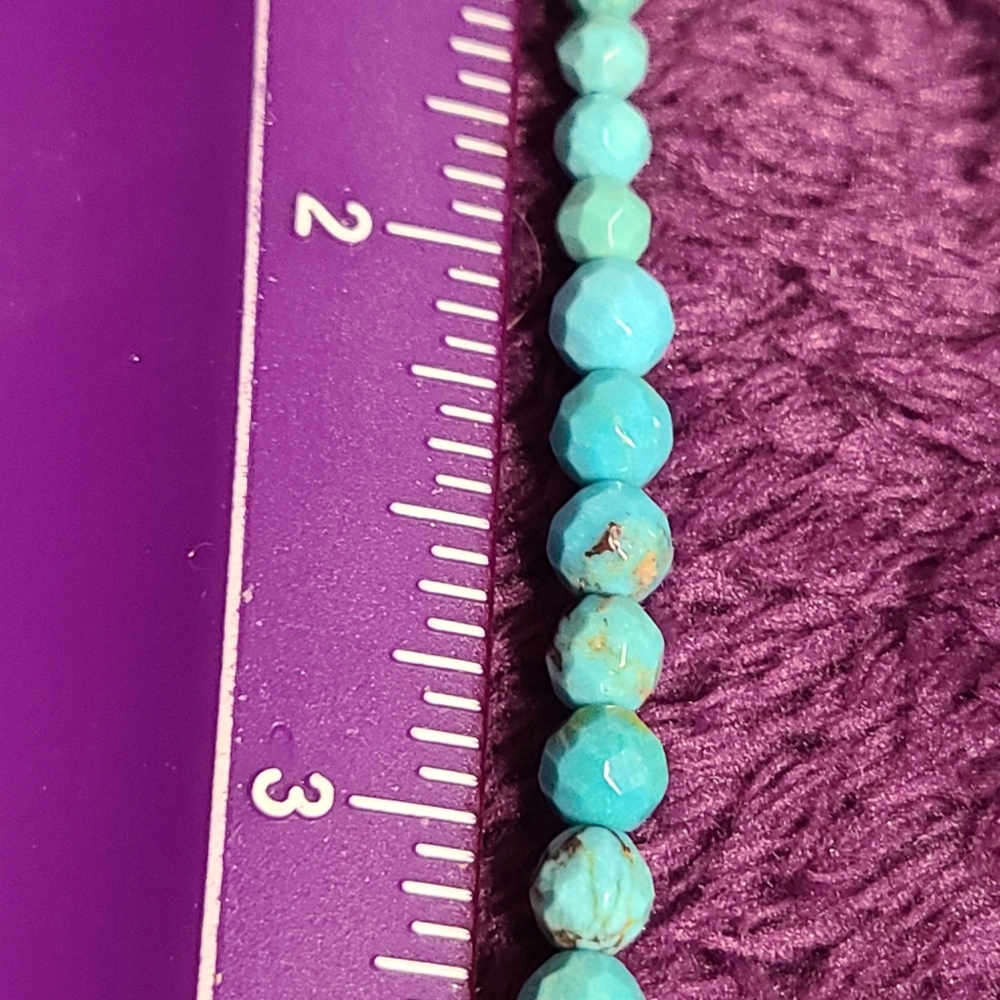RARE Jay King Turquoise Graduated Beads Sterling Silver Necklace - Picture 8 of 15
